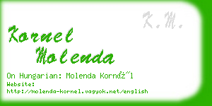 kornel molenda business card